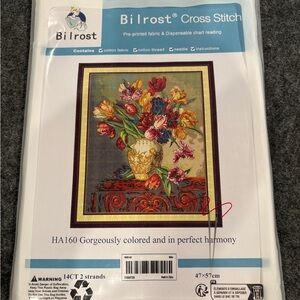 Bilrost Floral Cross Stitch Kit #HA160 Gorgeously colored and in perfect harmony